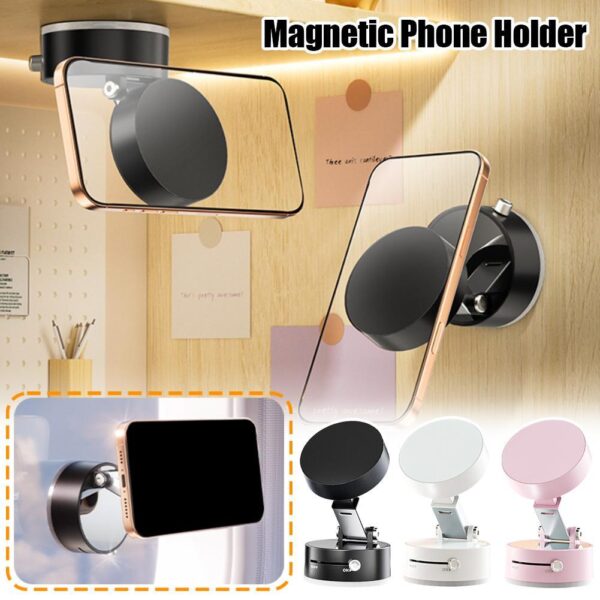 Foldable Magnetic Vacuum Car Phone Holder Foldable Suction Cup With Suction Cup Hands-Free Navigation For Smart Phone - Image 6