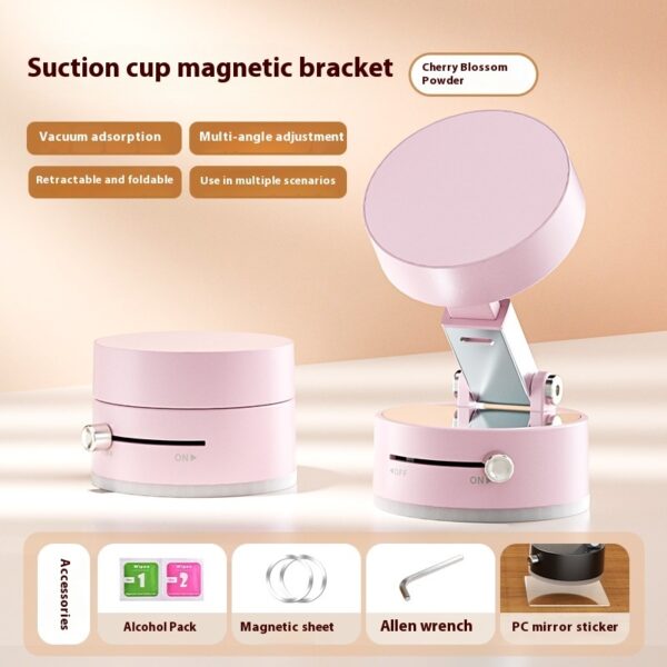 Foldable Magnetic Vacuum Car Phone Holder Foldable Suction Cup With Suction Cup Hands-Free Navigation For Smart Phone - Image 5