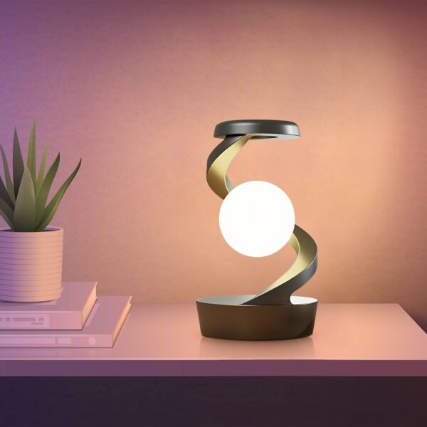 Rotating Moon Desk Lamp With Phone Wireless Charging Sensor Control Table Lamps Decorative Desktop Lamp Small Night Lamp Home Decor - Image 7