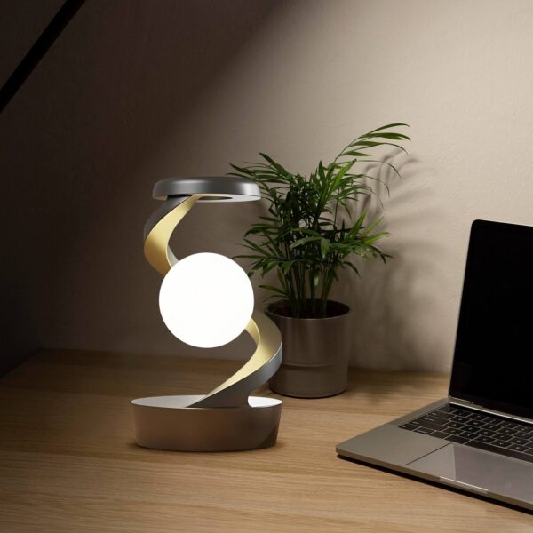 Rotating Moon Desk Lamp With Phone Wireless Charging Sensor Control Table Lamps Decorative Desktop Lamp Small Night Lamp Home Decor - Image 5
