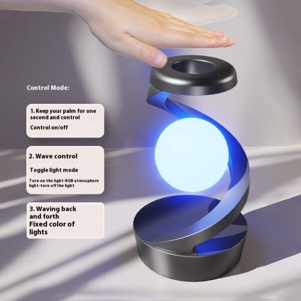 Rotating Moon Desk Lamp With Phone Wireless Charging Sensor Control Table Lamps Decorative Desktop Lamp Small Night Lamp Home Decor - Image 4